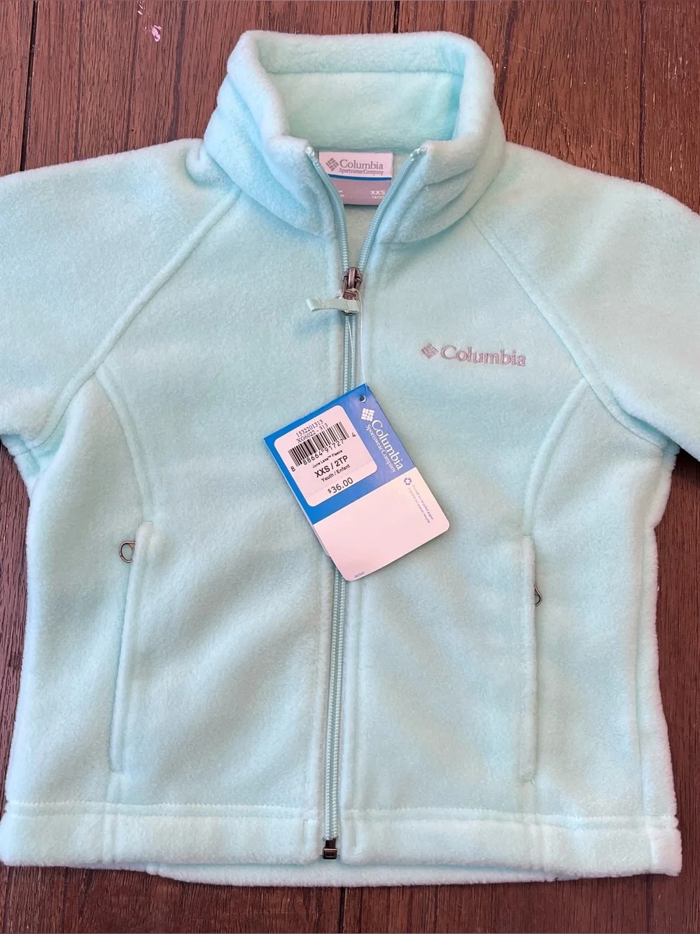 NWT Columbia Zip Up Fleece Kids size XXS 4/5